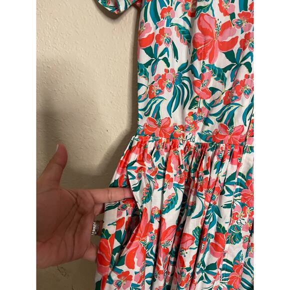 Bernie Dexter Francis Dress in Hibiscus Womans XS - Picture 7 of 10